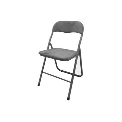  SEDIA PIEGHEVOLE POLO 44X45XH80CM 22MM GRIGIA IN VELLUTO