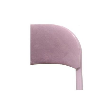  SEDIA PIEGHEVOLE POLO 44X45XH80CM 22MM ROSA ANTICO IN VELLUTO