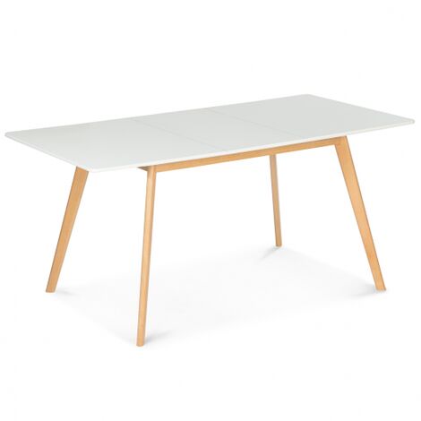 Tavolo Scandinavo Allungabile INGA 120-160 Cm Bianco