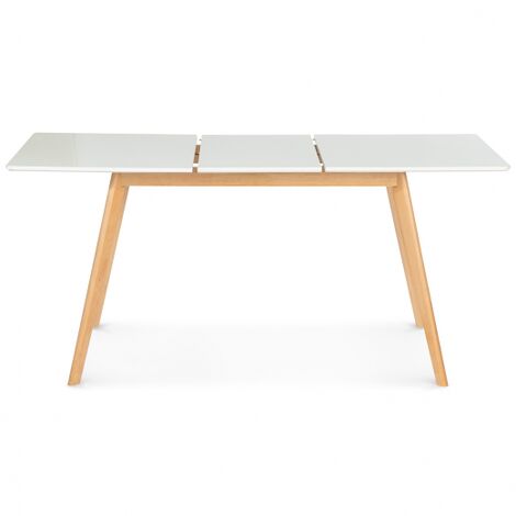  Tavolo Scandinavo Allungabile INGA 120-160 Cm Bianco