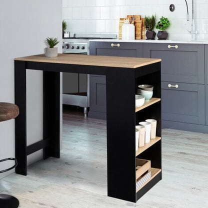  Tavolo Bar BARTH Da 2 A 4 Persone Piano In Legno Nero Di Faggio