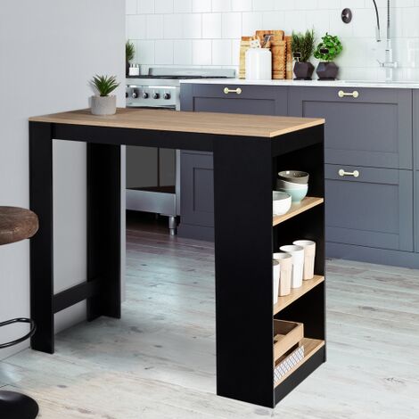  Tavolo Bar BARTH Da 2 A 4 Persone Piano In Legno Nero Di Faggio
