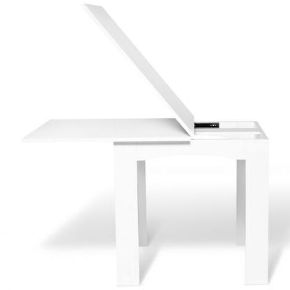  Tavolo Da Pranzo Allungabile DONA 6-8 Persone Bianco 80-160 Cm