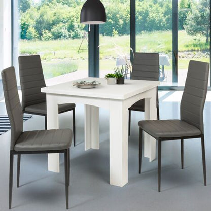  Tavolo Da Pranzo Allungabile DONA 6-8 Persone Bianco 80-160 Cm