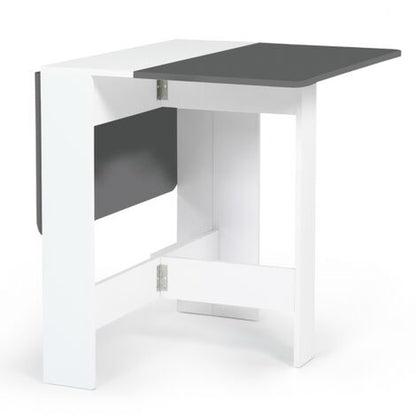  Consolle Pieghevole EDI 2-4 Persone Legno Piano Bianco Grigio