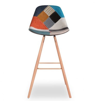  Set Di 4 Sgabelli Da Bar SARA Con Motivo Patchwork Multicolore