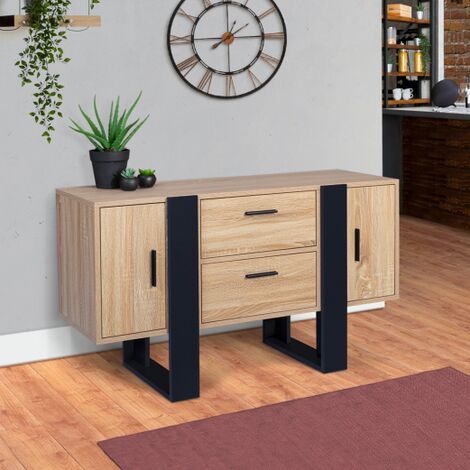  Credenza PHOENIX In Legno E Nero