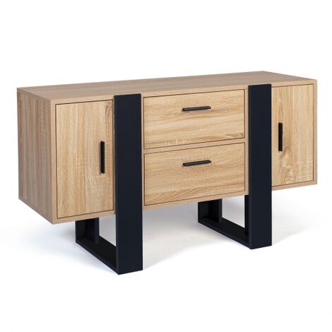  Credenza PHOENIX In Legno E Nero