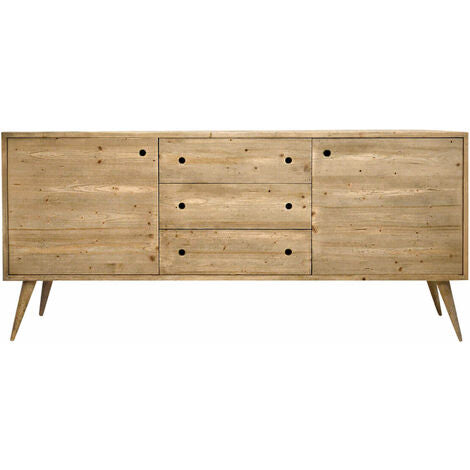  Mobile Base Abete Spazzolato Cm 185x50x84 H Naturale Per Cucina Sala Da Pranzo Salotto Soggiorno Camera Da Letto Ufficio