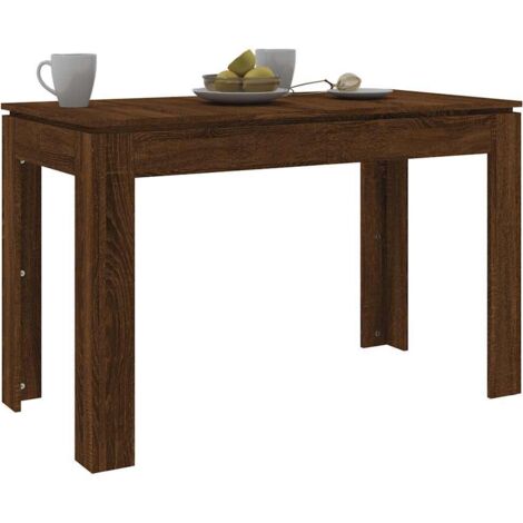  Tavolo Da Pranzo Rovere Marrone 120x60x76 Cm Legno Multistrato VidaXL