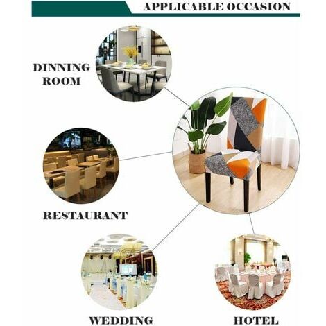  Fodere Per Sedie, 6 Pezzi Fodera Per Sedia Moderna Lavabile E Rimovibile Per Sala Da Pranzo Fodera Per Decorazione Bouquet Matrimonio, Hotel, Ristorante