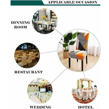  Fodere Per Sedie, 6 Pezzi Fodera Per Sedia Moderna Lavabile E Rimovibile Per Sala Da Pranzo Fodera Per Decorazione Bouquet Matrimonio, Hotel, Ristorante