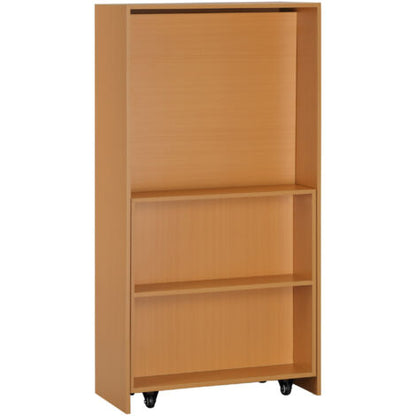  HOMCOM Tavolo Pieghevole Da Pranzo Max 3 Persone, In Truciolato E Acciaio, 75x144x144.5 Cm, Color Legno