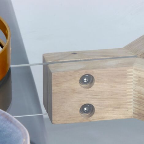  Tavolo Da Cucina Rettangolare In Legno E Vetro Lake