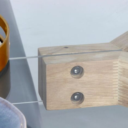  Tavolo Da Cucina Rettangolare In Legno E Vetro Lake