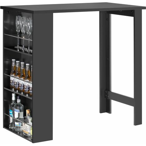  SoBuy Tavolo Alto Da Bar Moderni,Bancone Stile Bar,Tavolo Cucina Nero FWT17-SCH