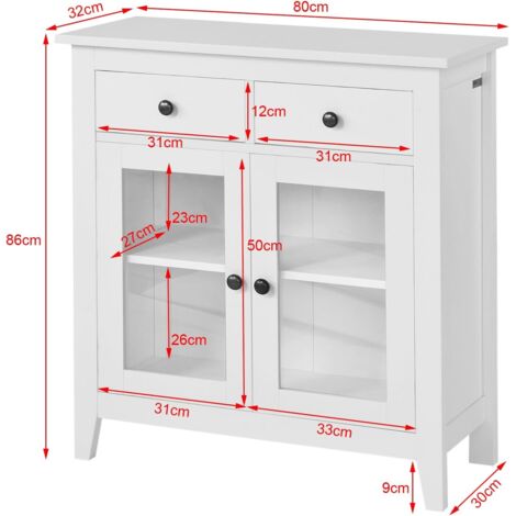  SoBuy Base Credenza,Mobile Ingresso,Armadietto Da Soggiorno,bianco, FSB05-W