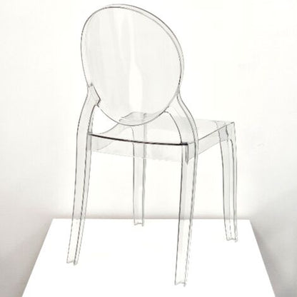  X 4 Sedia Trasparente In Policarbonato Impilabile Mod. Glass