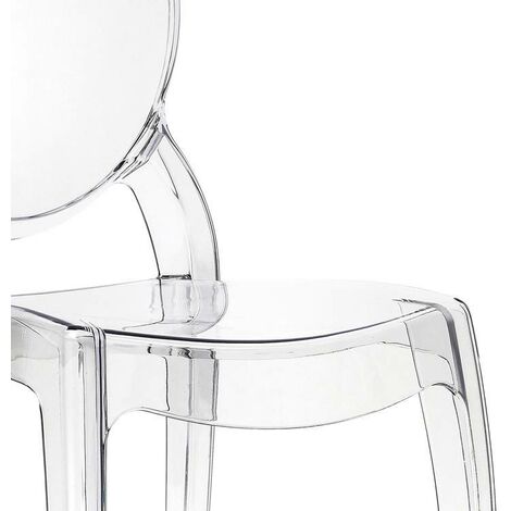 X 4 Sedia Trasparente In Policarbonato Impilabile Mod. Glass