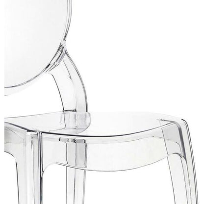  X 4 Sedia Trasparente In Policarbonato Impilabile Mod. Glass