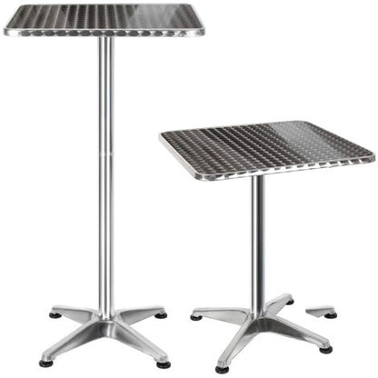  Tavolino Bar Bistrot Alto In Alluminio Quadrato 60x60x110cm Tavolo Da Giardino