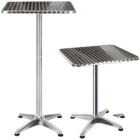  Tavolino Bar Bistrot Alto In Alluminio Quadrato 60x60x110cm Tavolo Da Giardino