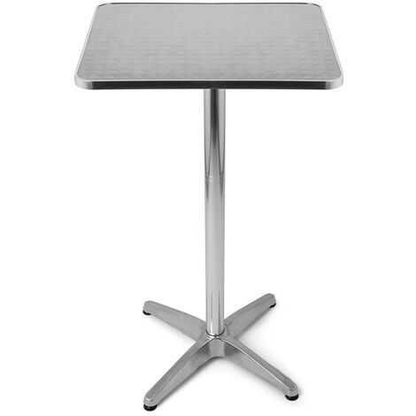  Tavolino Bar Bistrot Alto In Alluminio Quadrato 60x60x110cm Tavolo Da Giardino