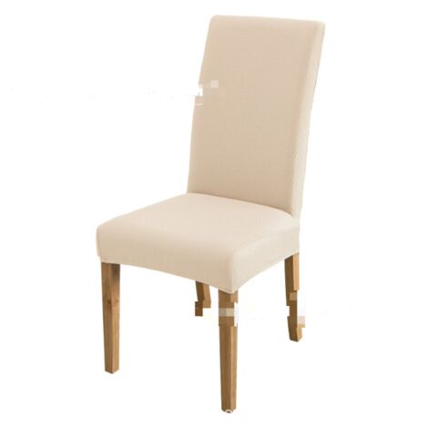  Coprisedie Con Schienale 2Pezzi, Coprisedia Elasticizzati Con Schienale, Jacquard Coprisedia Lavabile Moderno Copri Sedia Per Moderna Sala Da Pranzo Hotel Ristorante--beige