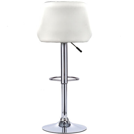  2 Pezzi Sgabello Alto Sgabelli Da Bar Con Base Robusta Bianco
