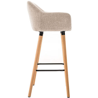  Sgabelli Bar X 2,Sedia Da Bar ,Sedie Da Cucina,Sgabello Lounge Con Schienale E Braccioli,Grant High Bar Chair,Beige