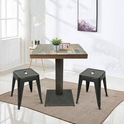  Tavolo Quadrato Con Gamba Centrale Per Bar Bistrot, Stile Di Pavimento Floreale Vintage 60 X 60 X 75cm