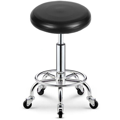  Fodera Per Sgabello In Pelle PU Elastica Rotonda Coprisedile Per Sgabello Da Bar Sintetico Fodera Per Sedia Da Pranzo - Nero