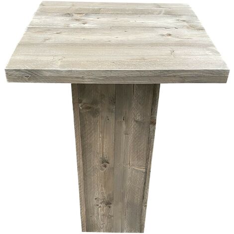  Wood4you - Tavolo Bar - Impalcatura In Legno Con Gamba A Colonna 108x108 Cm