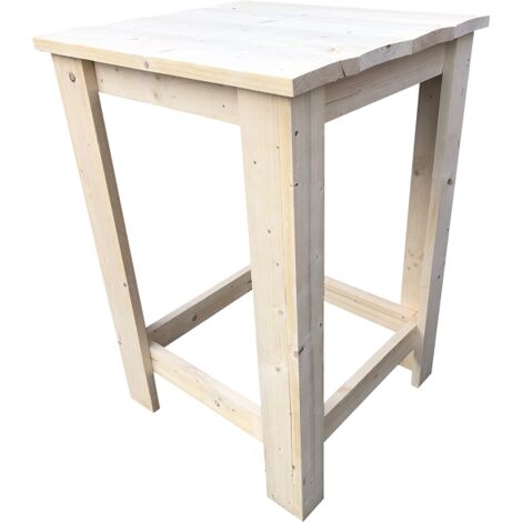  Wood4you - Tavolo Da Bar Tavolo Da Bar Finn - Nuovo Legno Per Ponteggi - 74Lx110Hx74P Cm