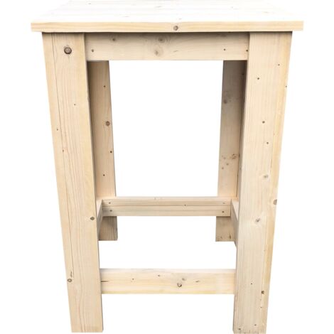  Wood4you - Tavolo Da Bar Tavolo Da Bar Finn - Nuovo Legno Per Ponteggi - 74Lx110Hx74P Cm