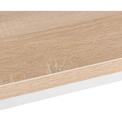  WOLTU Tavolo Da Bar 120 Cm Tavolino Cucina Da Contatore Tavolino Alta Da Caffè Rovere+bianco