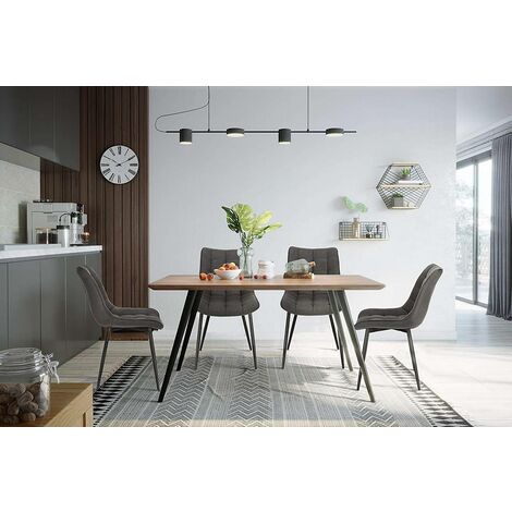  WOLTU 6x Sedie Da Pranzo Tessuto Di Leathaire Seduta E Schienale Cucina Ristorante Marrone Scuro
