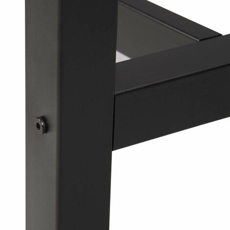  WOLTU Tavolo Da Bar 120 Cm Tavolino Cucina Da Contatore Tavolino Alta Da Caffè Faggio Scuro+nero