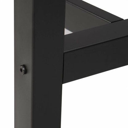  WOLTU Tavolo Da Bar 120 Cm Tavolino Cucina Da Contatore Tavolino Alta Da Caffè Faggio Scuro+nero