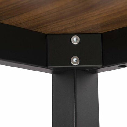  WOLTU Tavolo Da Bar 120 Cm Tavolino Cucina Da Contatore Tavolino Alta Da Caffè Faggio Scuro+nero