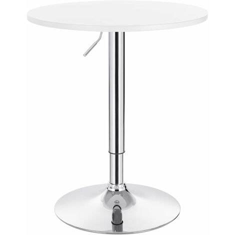  WOLTU Tavolino Da Bar Girevole Piano Rotondo Diametri 60 Cm Tavolo Da Cucina Bianco