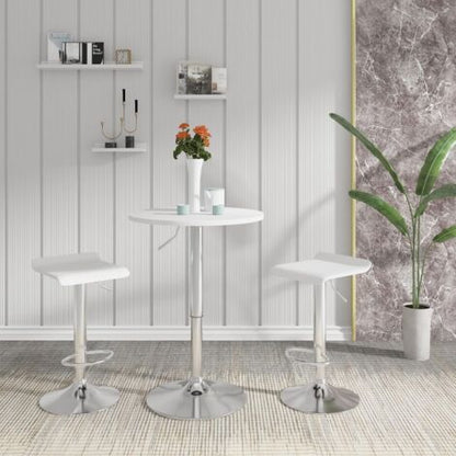  WOLTU Tavolino Da Bar Girevole Piano Rotondo Diametri 60 Cm Tavolo Da Cucina Bianco