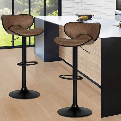  Set Di 2 Sgabelli Da Bar SAM Vintage Marrone