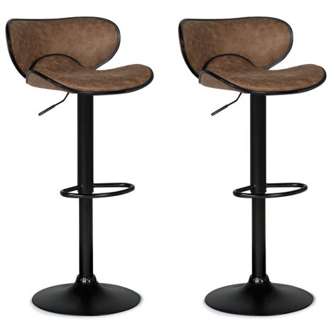  Set Di 2 Sgabelli Da Bar SAM Vintage Marrone
