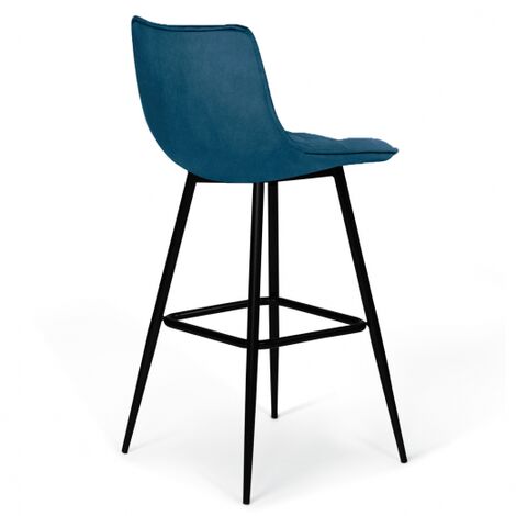  Set Di 4 Sgabelli Da Bar MADY In Velluto Blu