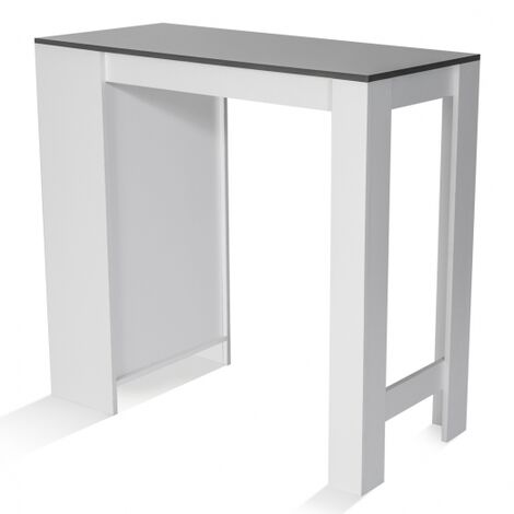  Tavolo Bar BARTH Da 2 A 4 Persone Piano Bianco Legno Grigio