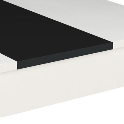  Tavolo Da Pranzo ROZY 4 Persone Bianco E Nero 110 Cm