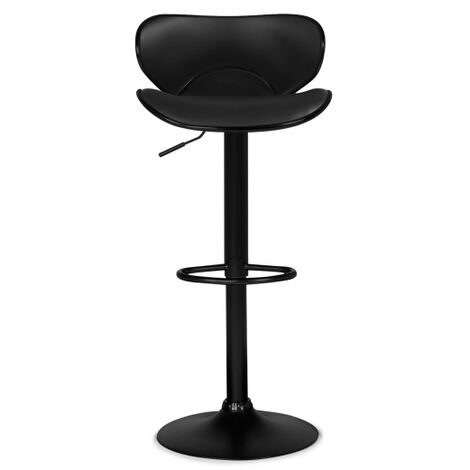  Set Di 2 Sgabelli Da Bar Vintage Neri SAM