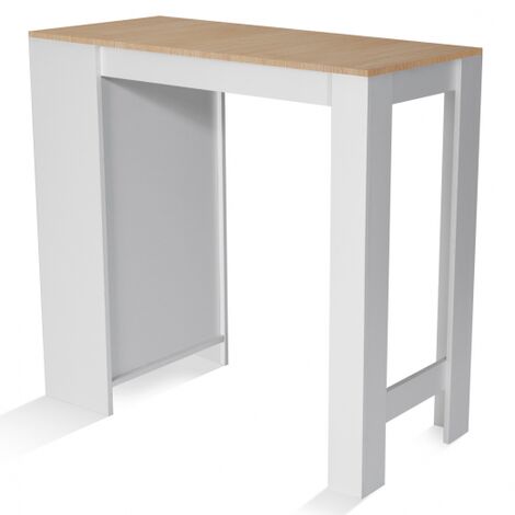 Tavolo Bar BARTH Da 2 A 4 Persone Piano In Legno Bianco Imitazione Faggio