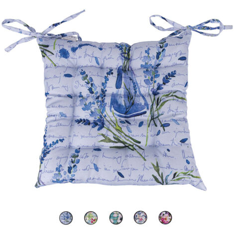  Cuscino Sedia Da Cucina Con Laccetti 40x40 Cm,Le Jardin
